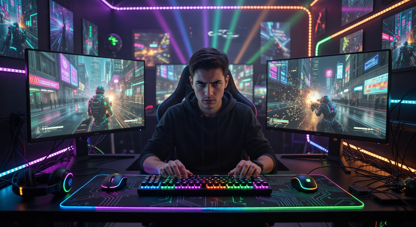 Gaming Room with RGB Setup
